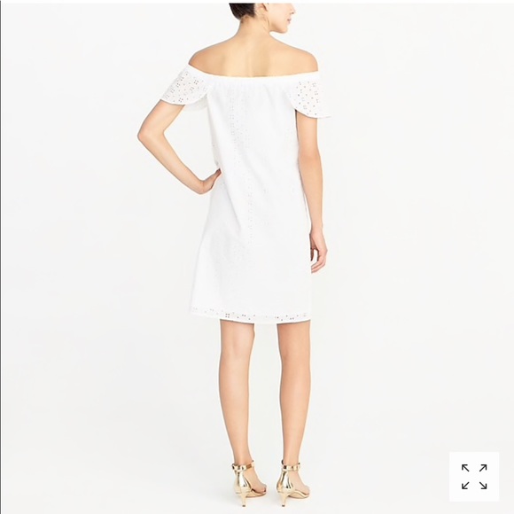 J.Crew Eyelet off-the-shoulder dress👗 - Picture 3 of 7